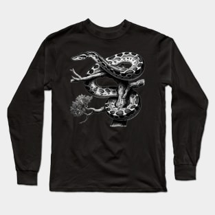 19th-Century Inspired Anaconda in Arboreal Majesty Long Sleeve T-Shirt